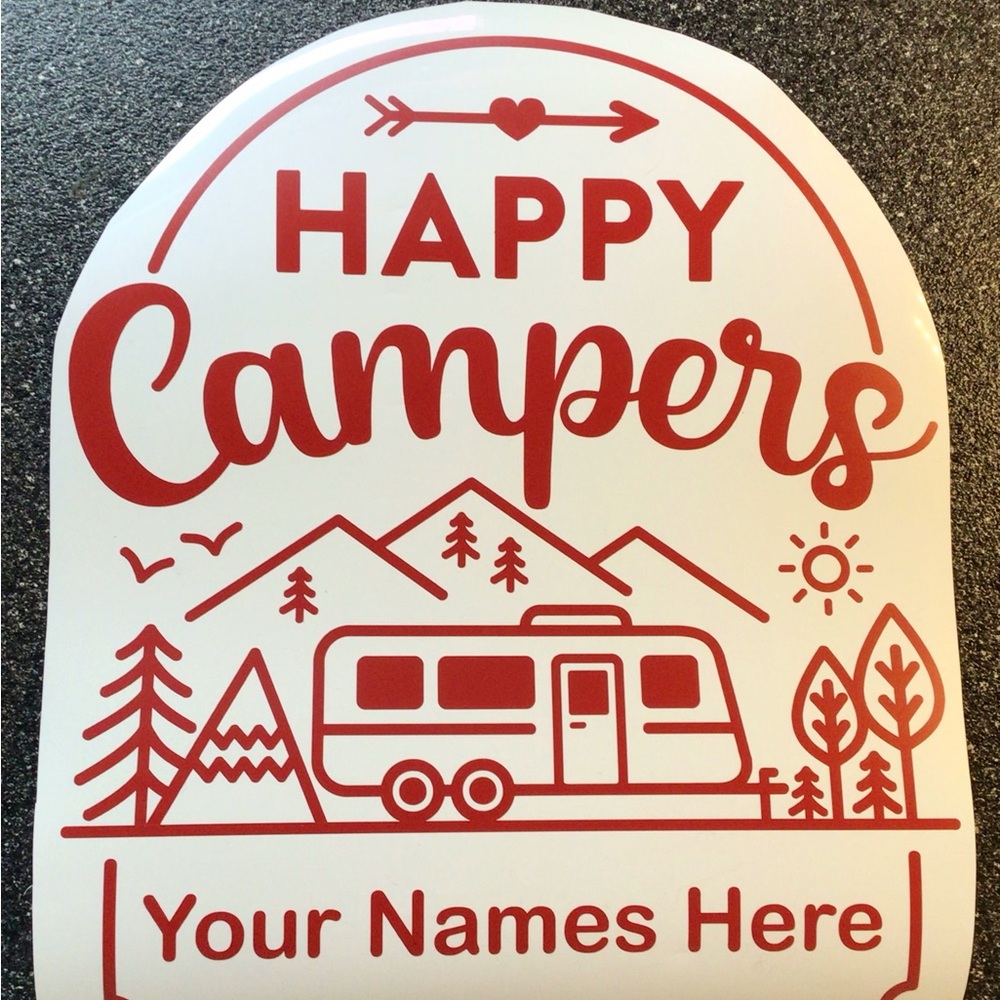 Happy Campers Customizable Sign